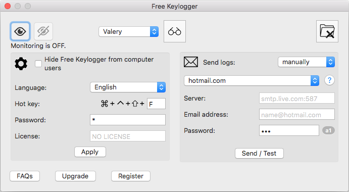 Free Keylogger for OS X Screenshot