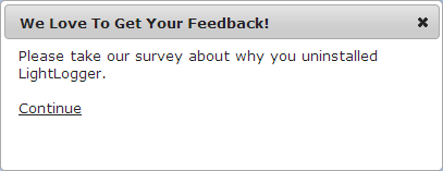 LightLogger Keylogger Survey Dialog