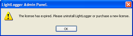 LightLogger Keylogger Expired Dialog