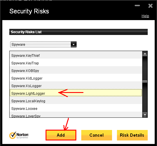 Norton Settings Dialog